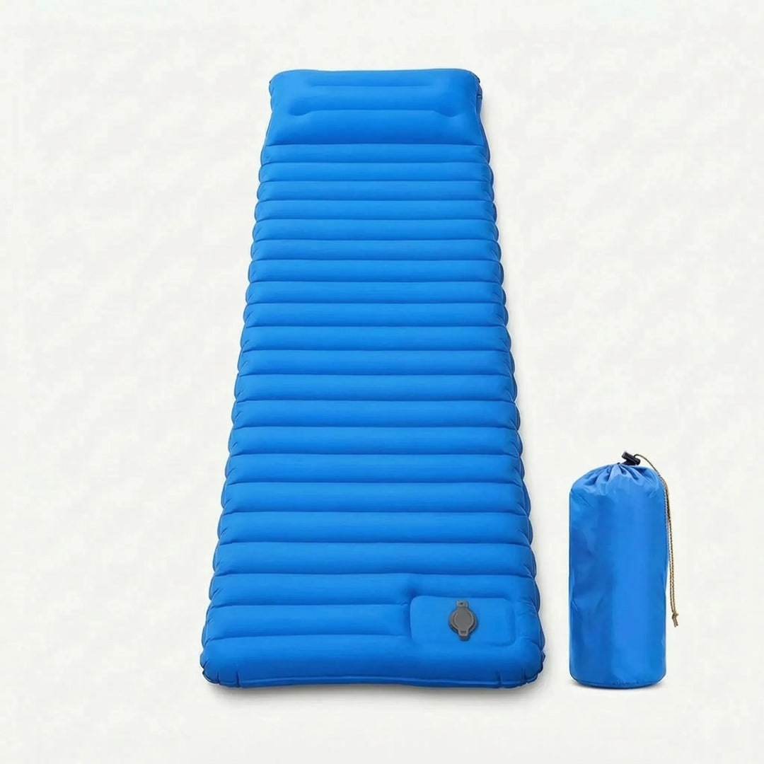 Hoogwaardig zelfopblaasbaar matras voor outdoor kamperen. Luxe comfort dankzij 10 cm dikte en ingebouwd kussen.
