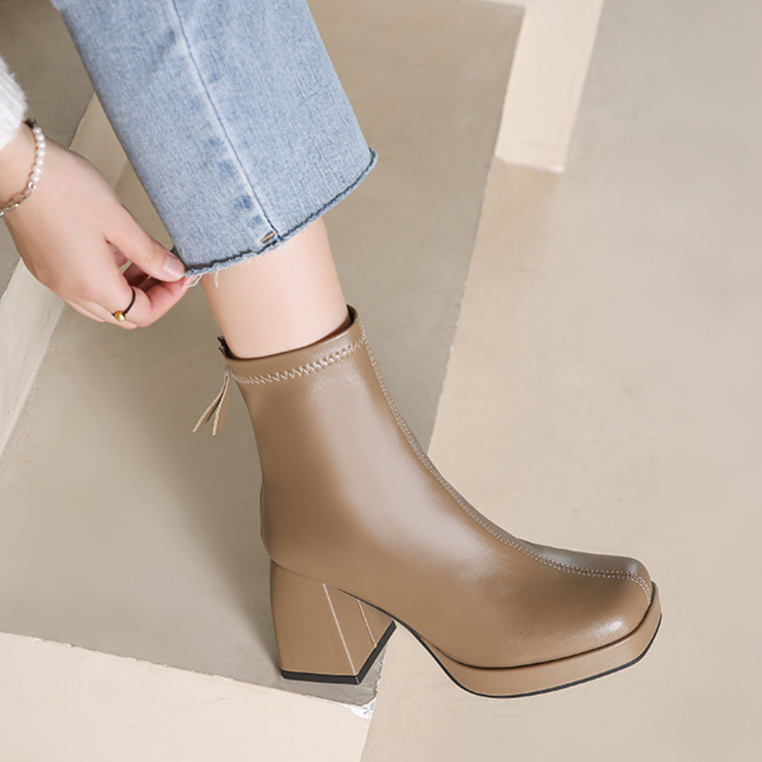 Trendy dames platform enkellaarsjes, maak een stijlvol statement deze herfst/winter.