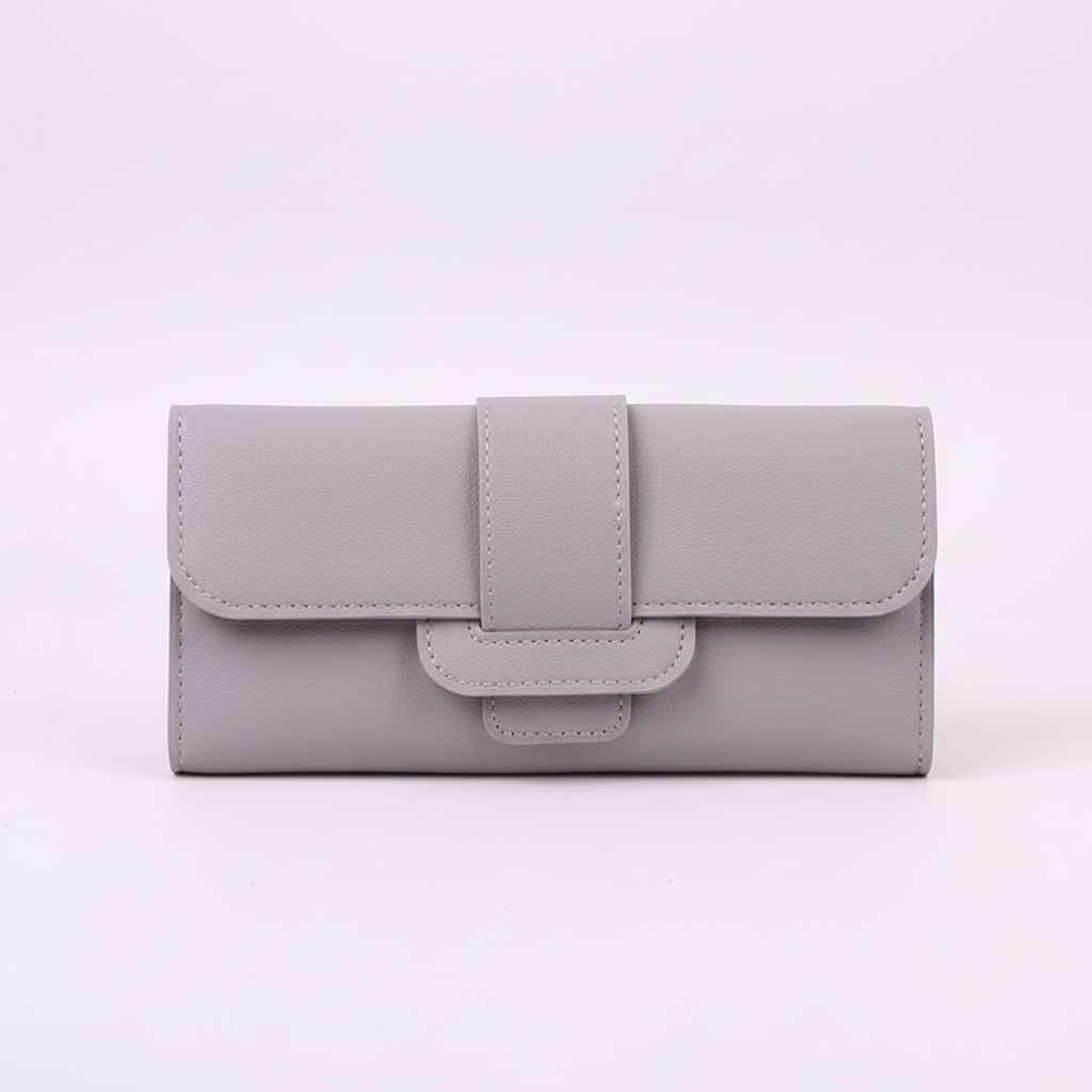Slanke, lange PU leren portemonnee voor unisex gebruik; elegant accessoire voor alledaags gemak.