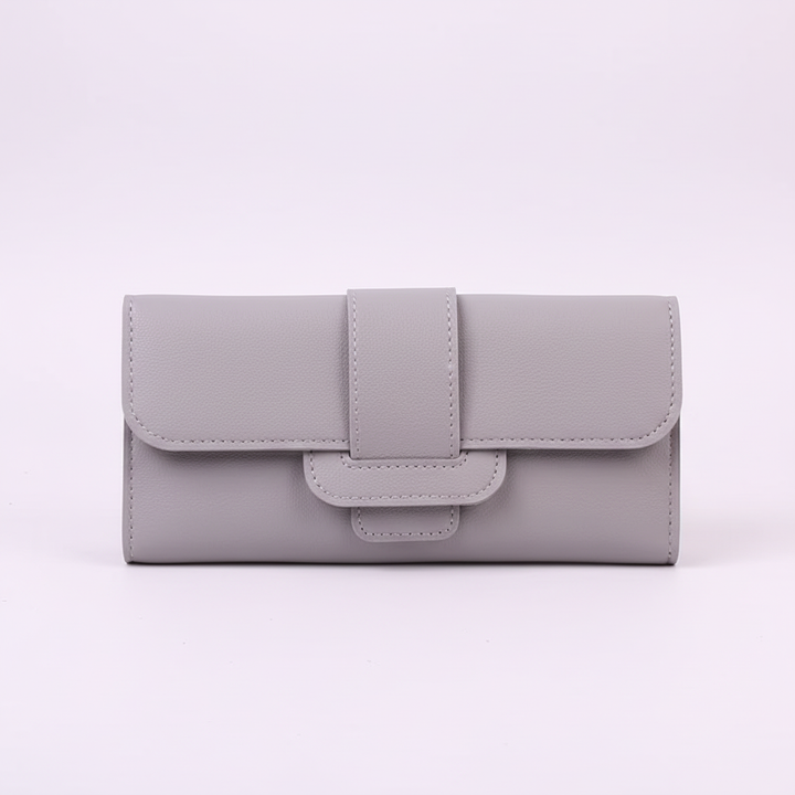 Slanke, lange PU leren portemonnee voor unisex gebruik; elegant accessoire voor alledaags gemak.