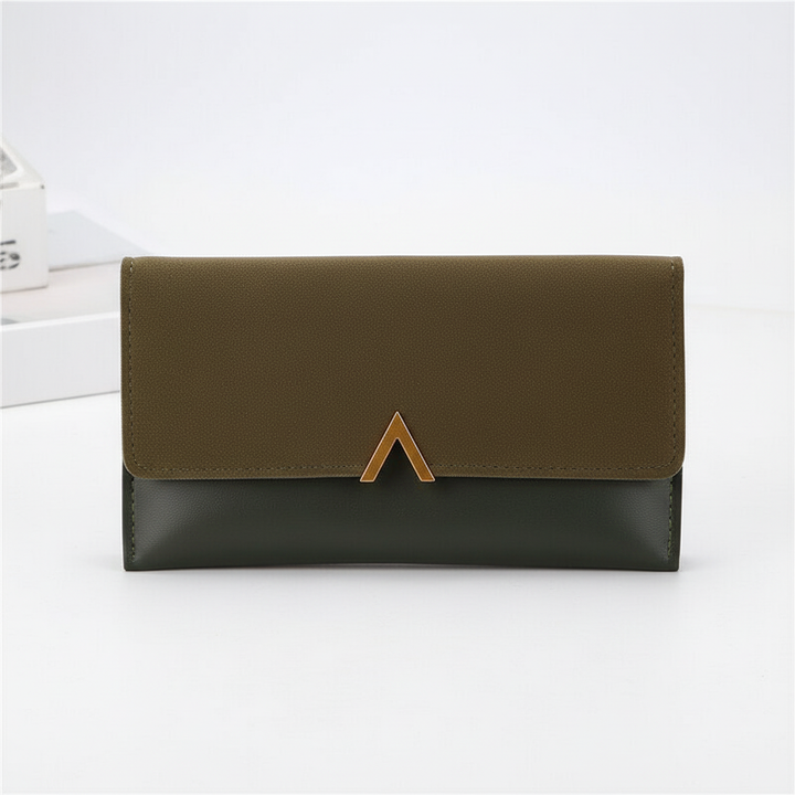 Lange portemonnee van PU leer met subtiel logo, unisex en een perfect accessoire.