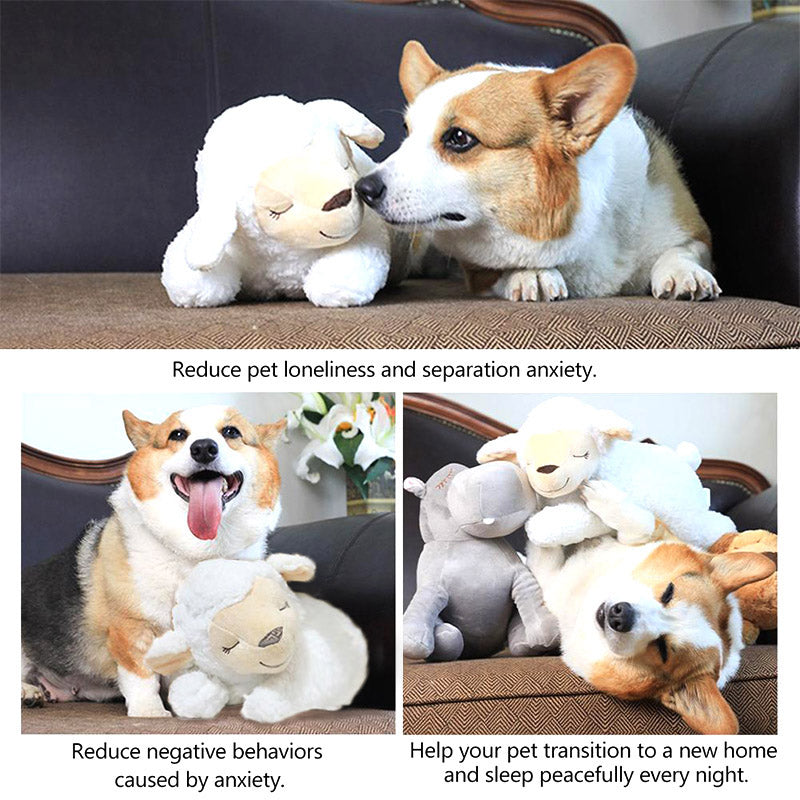 Kalmerende puppy knuffel met hartslag; vermindert stress en eenzaamheid bij pups en jonge honden.