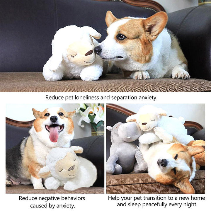 Kalmerende puppy knuffel met hartslag; vermindert stress en eenzaamheid bij pups en jonge honden.