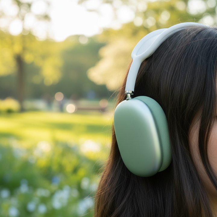Draadloze over-ear koptelefoon met bluetooth voor helder geluid en comfortabele pasvorm.