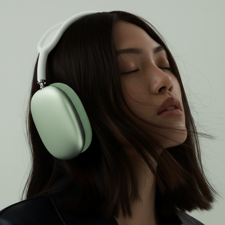 Comfortabele draadloze over-ear koptelefoon, ideaal voor langdurig muziek luisteren via bluetooth.