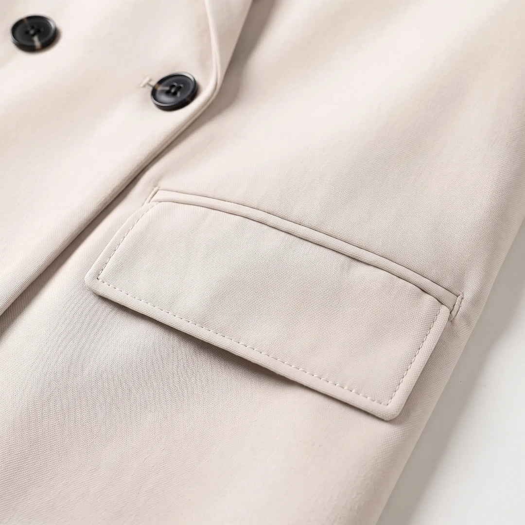 Elegante dames blazer, double-breasted ontwerp. Geschikt voor zowel zakelijke als casual outfits, veelzijdig jasje.