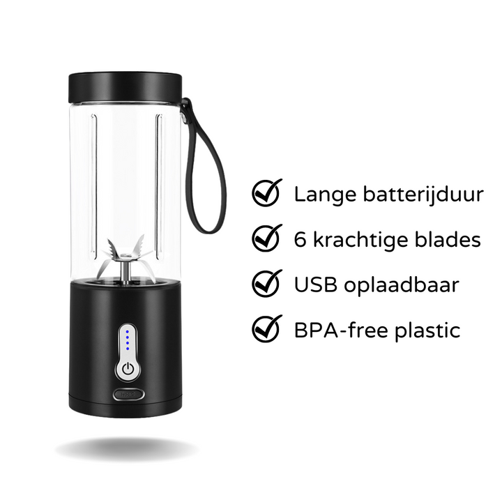 De BlendEase Pro draagbare blender met 6 sterke messen. Perfect voor snelle, gezonde shakes voor fitness & onderweg.