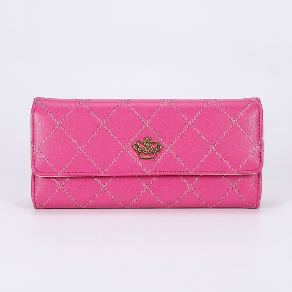 Compacte RoyalWallet dames portemonnee van kunstleer, opvouwbaar, perfect voor de moderne, georganiseerde vrouw.