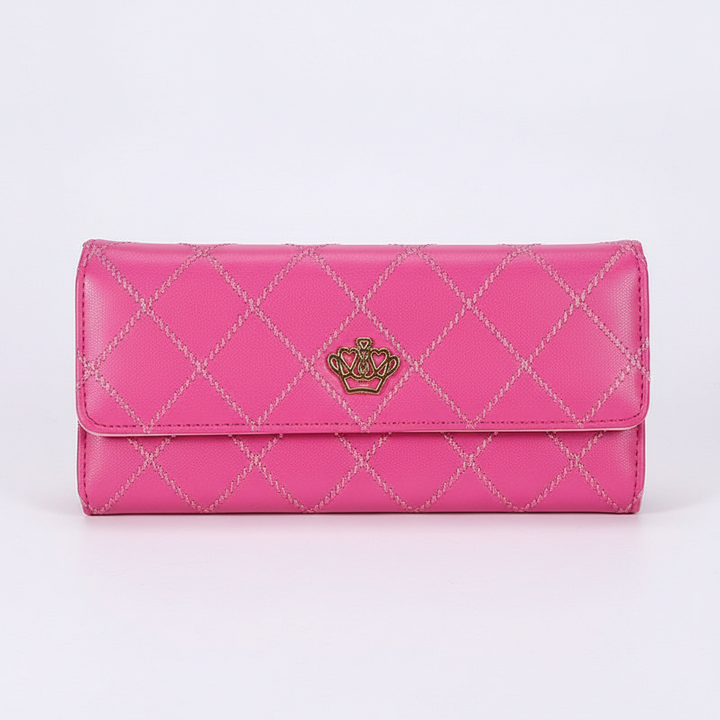 Compacte RoyalWallet dames portemonnee van kunstleer, opvouwbaar, perfect voor de moderne, georganiseerde vrouw.
