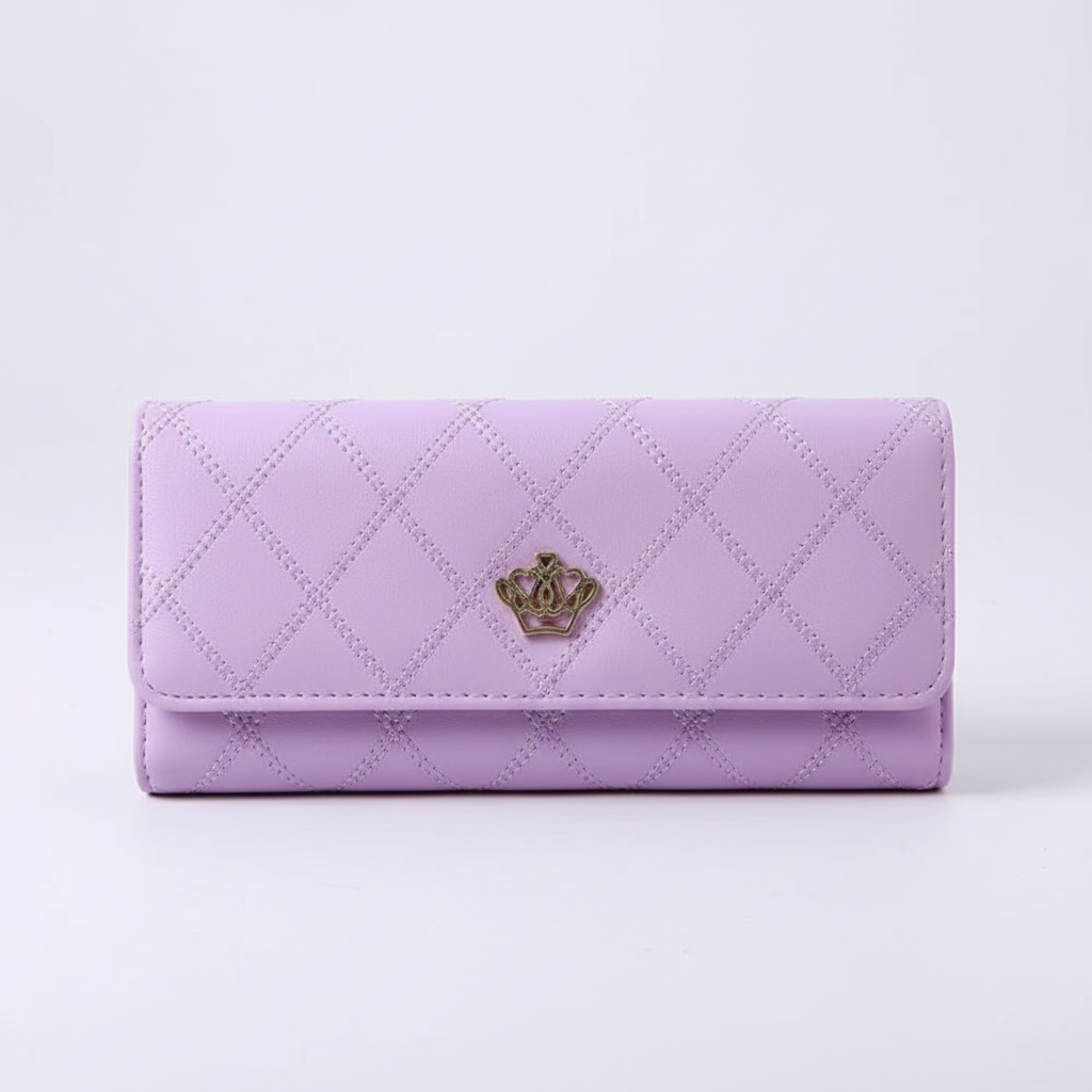 Praktische tri-fold dames portemonnee van RoyalWallet, perfecte organisator voor pasjes en contant geld.