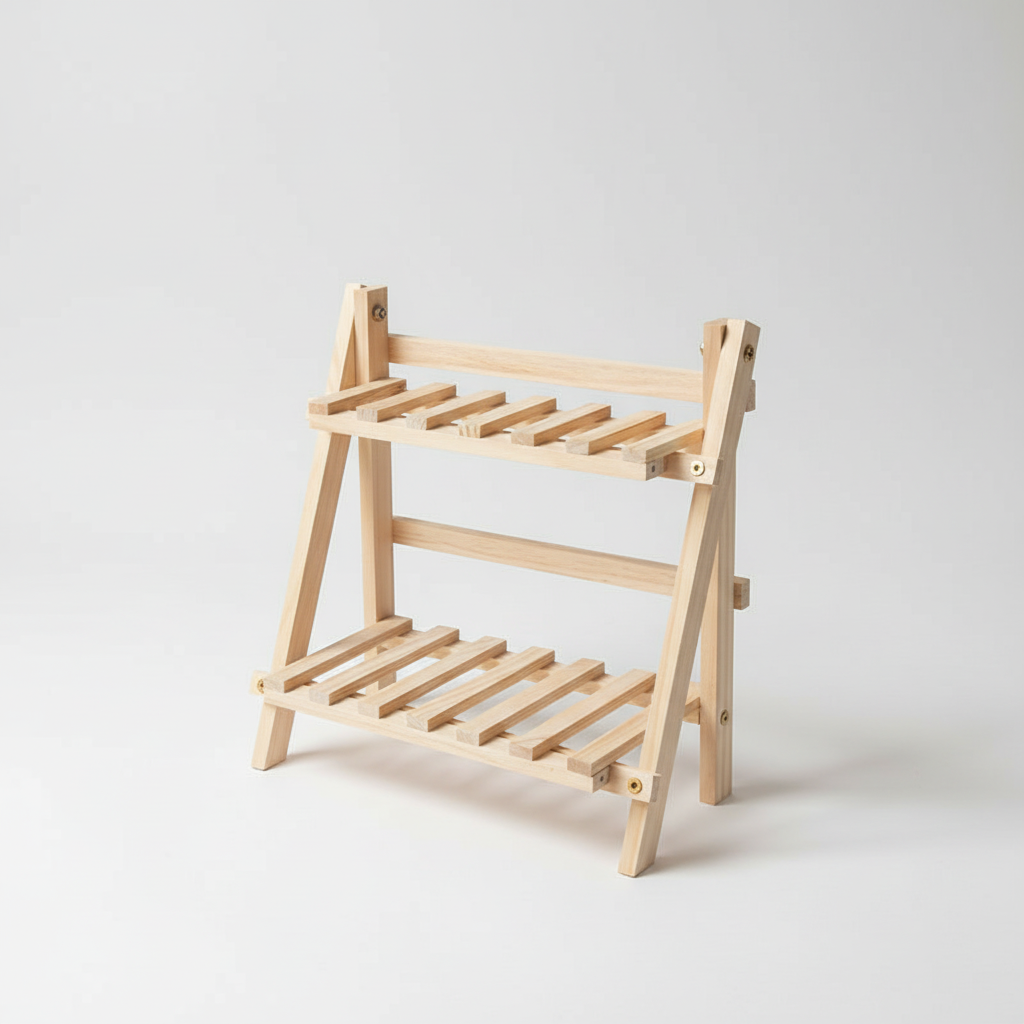 Compacte houten organizer voor een nette werkplek. Ideaal voor het opbergen van diverse kantoorartikelen.