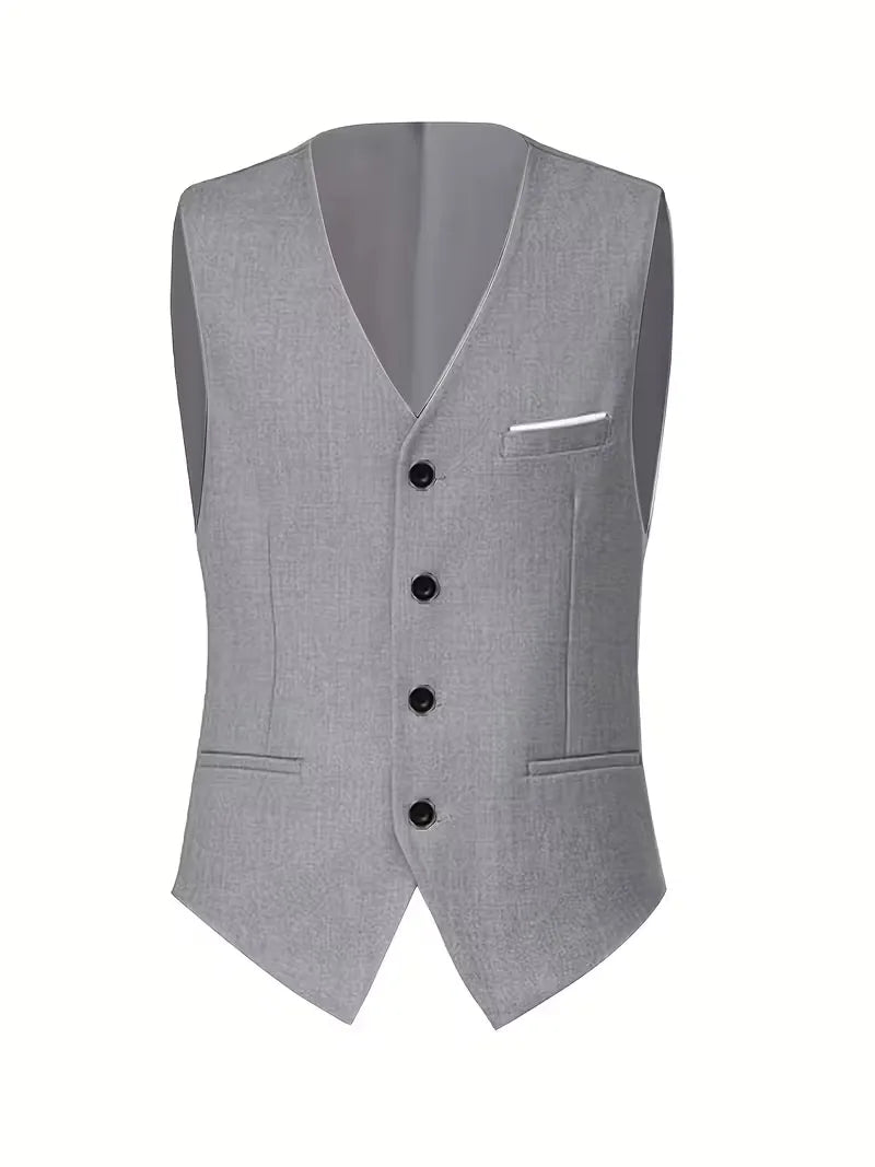 Volledig heren kostuum, driedelig en slim fit, met een opvallende glanzende stof voor een grandioze entree.