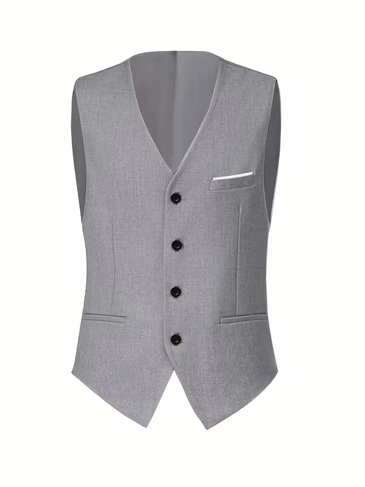 Volledig heren kostuum, driedelig en slim fit, met een opvallende glanzende stof voor een grandioze entree.