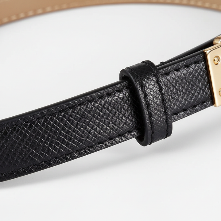 Minimalistische dames ceintuur, dun en verstelbaar. Elegant taille accessoire voor diverse kleding.