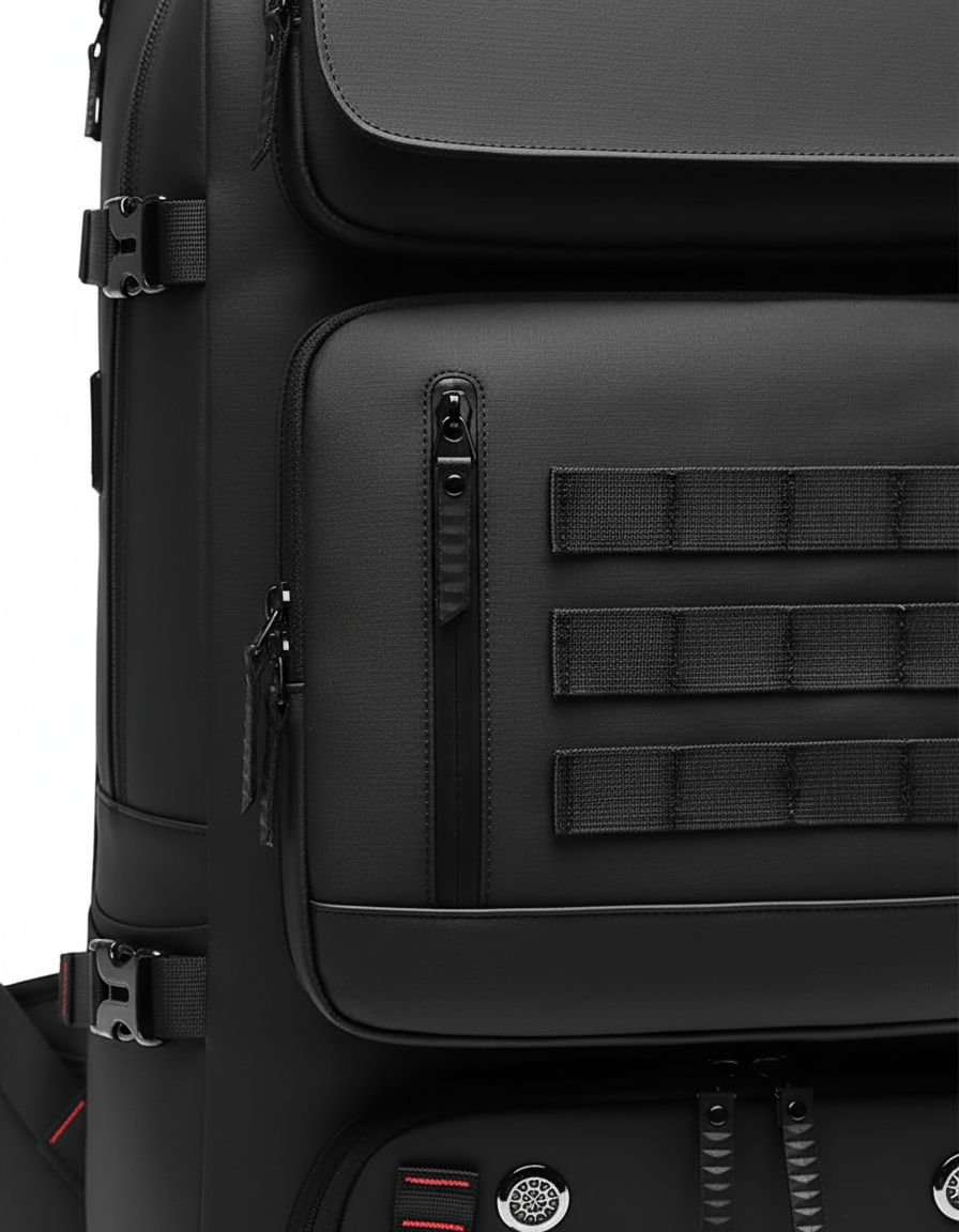 Waterdichte unisex rugzak voor reizen & werk, met ruim hoofdvak, laptop- en schoenenvak, plus USB-oplaadfunctie.