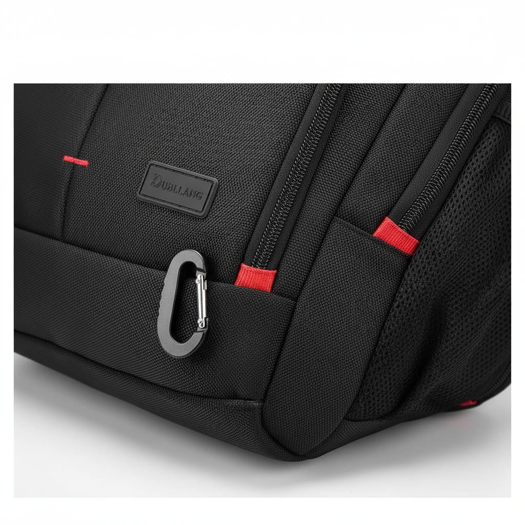 Grote zwarte unisex rugzak 50L met USB-poort en laptopvak, perfect als weekendtas of travel bagage. Stevige reistas.