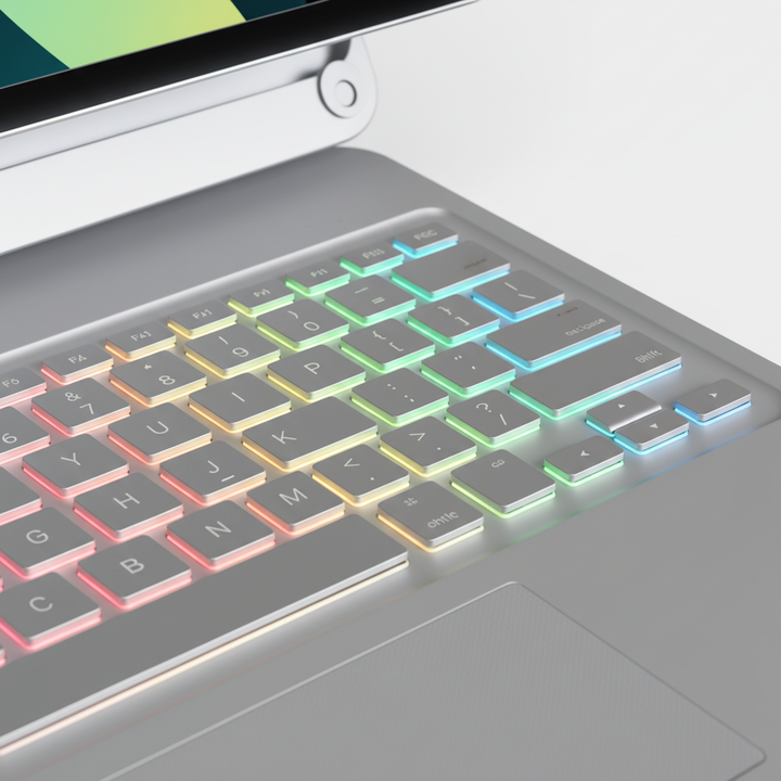 Flexibele 360 graden roterende iPad hoes (FlexiCover) met toetsenbord voor optimale tablet kijkhoeken en bescherming.
