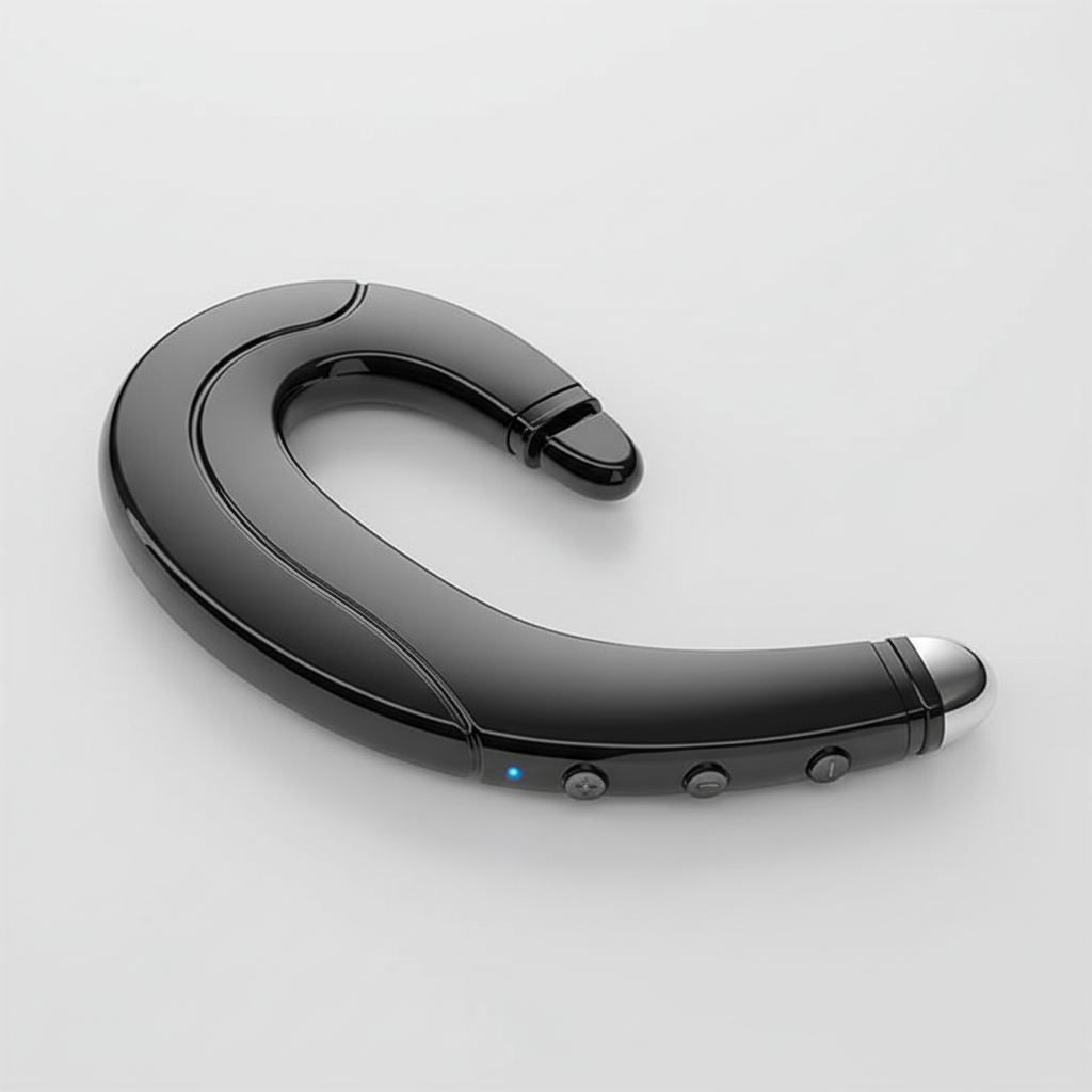 Hoogwaardige draadloze botgeleiding headset, levert heldere audio zonder de oren te bedekken.