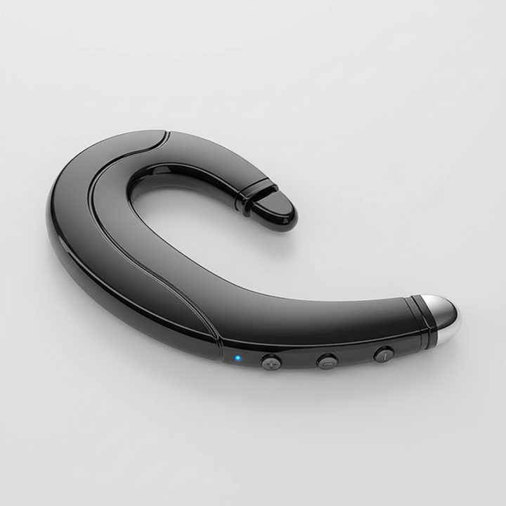 Hoogwaardige draadloze botgeleiding headset, levert heldere audio zonder de oren te bedekken.