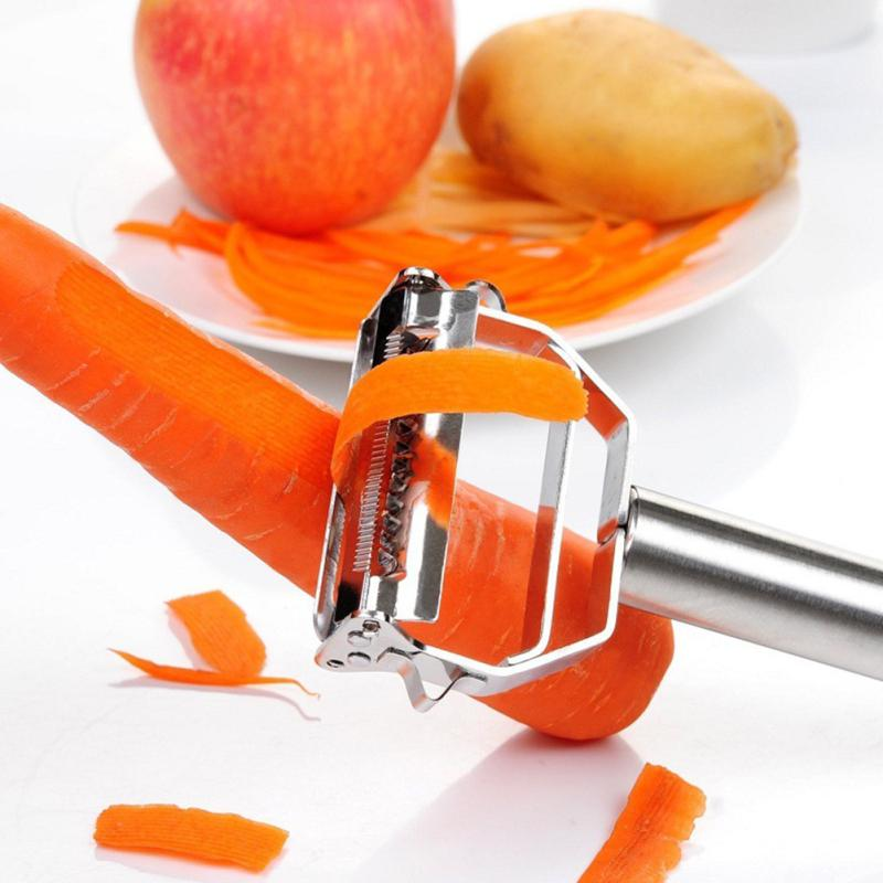 Ultrascherpe RVS groenteschiller voor moeiteloos en snel schillen van diverse groenten, fruit en aardappels.