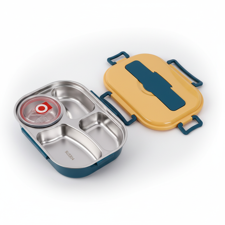 Praktische RVS thermische lunchbox voor volwassenen en kinderen; houdt eten vers op werk of school.