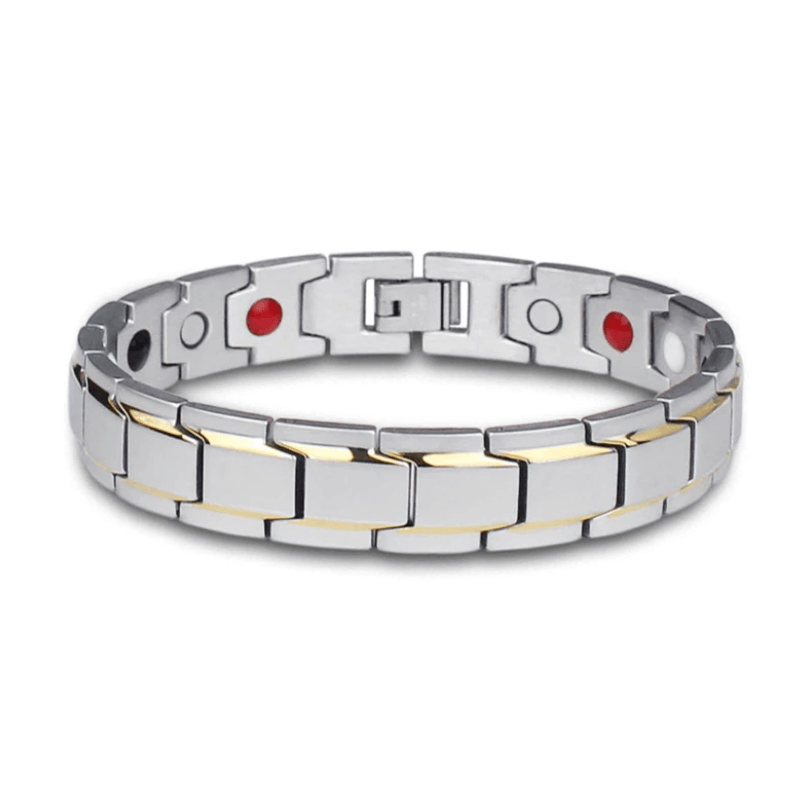 Sterke roestvrijstalen armband, unisex en waterbestendig, met magnetische voordelen voor uw welzijn.