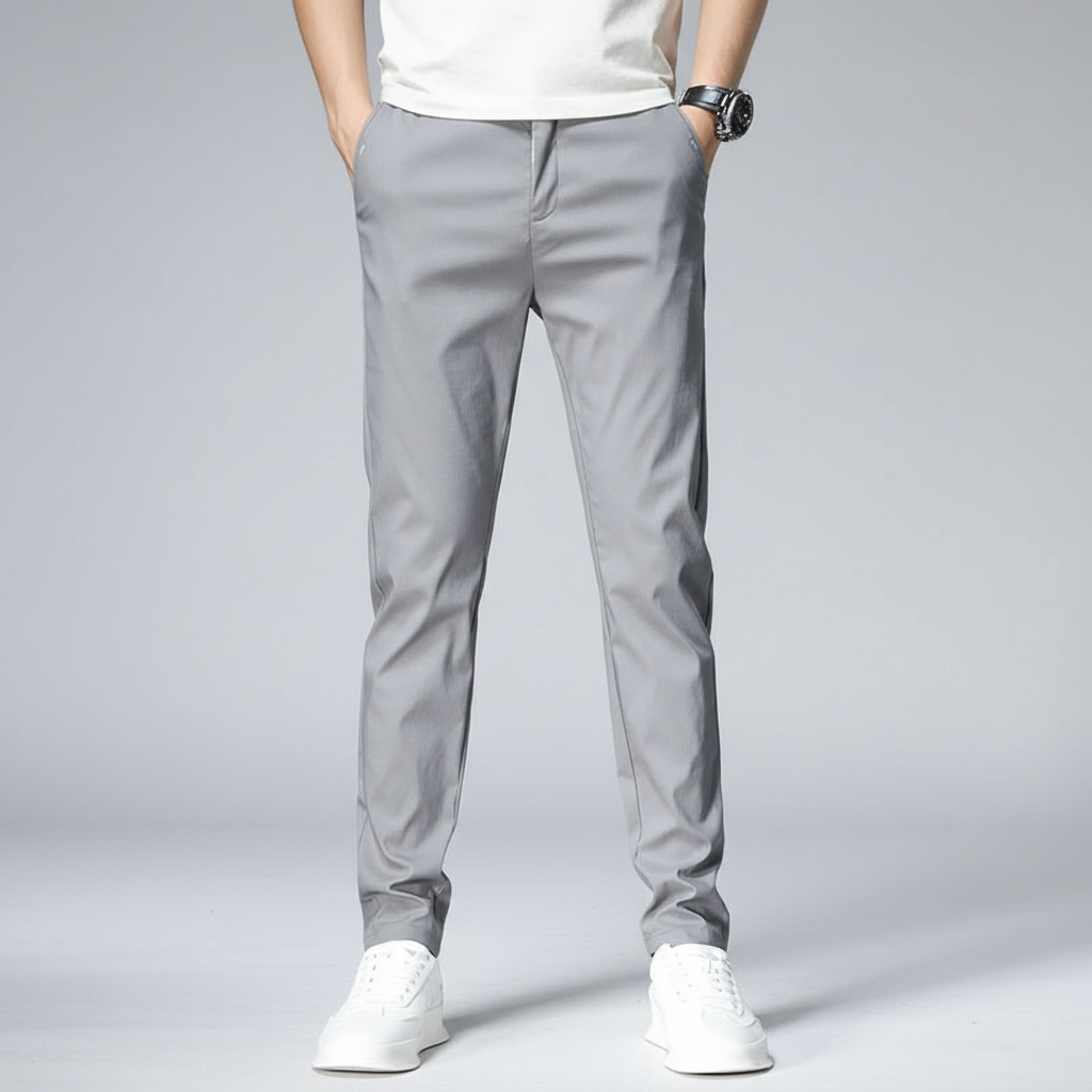 Hoogwaardige slim fit broek 'Larry' voor heren, comfortabel dankzij de elastische materialen.