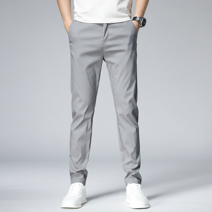 Hoogwaardige slim fit broek 'Larry' voor heren, comfortabel dankzij de elastische materialen.