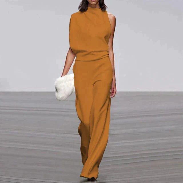 Veelzijdige elegante dames jumpsuit met wijde pijpen, draagbaar van casual tot feestelijk. Comfortabele pasvorm.