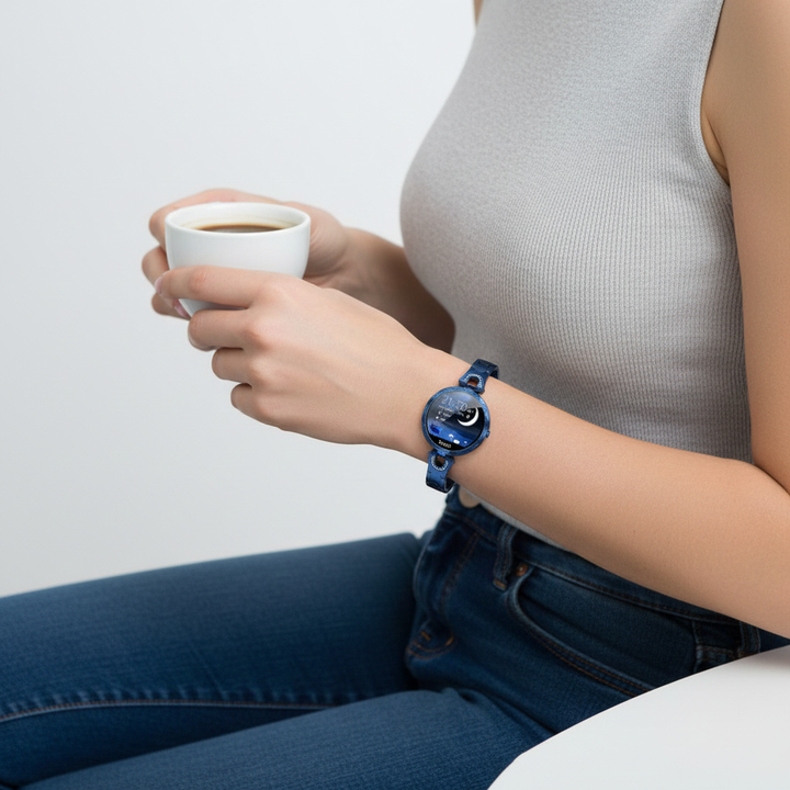 HydroGlow dames smartwatch voor meldingen, oproepen en naadloze smartphone connectiviteit om je pols.