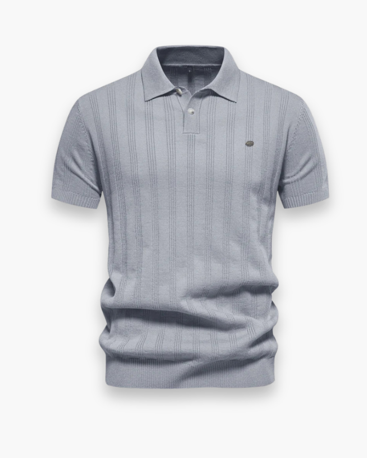 Comfortabel heren poloshirt met korte mouw, een elegante toevoeging aan elke herengarderobe voor zomer en vrije tijd.