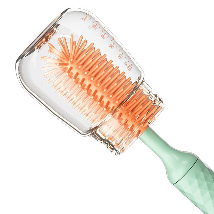 Siliconen elektrische flessenborstel, perfect voor een schone en veilige babyfles.