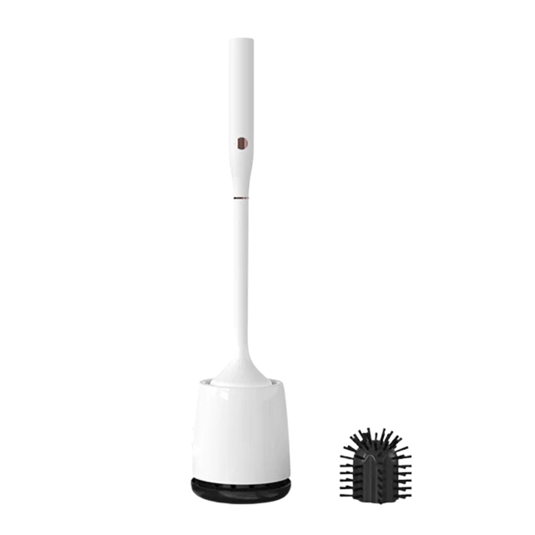 Elektrische toiletborstel PureSpin met UV-sterilisatie voor optimale badkamerhygiëne.