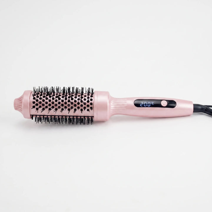 Professionele elektrische föhnborstel voor moeiteloze haarstyling; creëert perfecte, pluisvrije krullen.