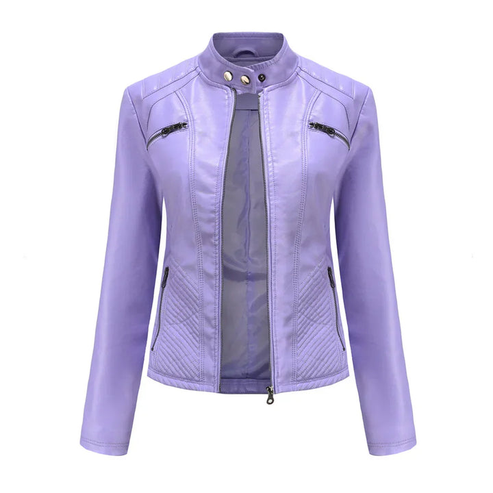 Nieuwe collectie zwarte leren damesjas, trendy PU-leer, tijdloos en elegant voor alle seizoenen.