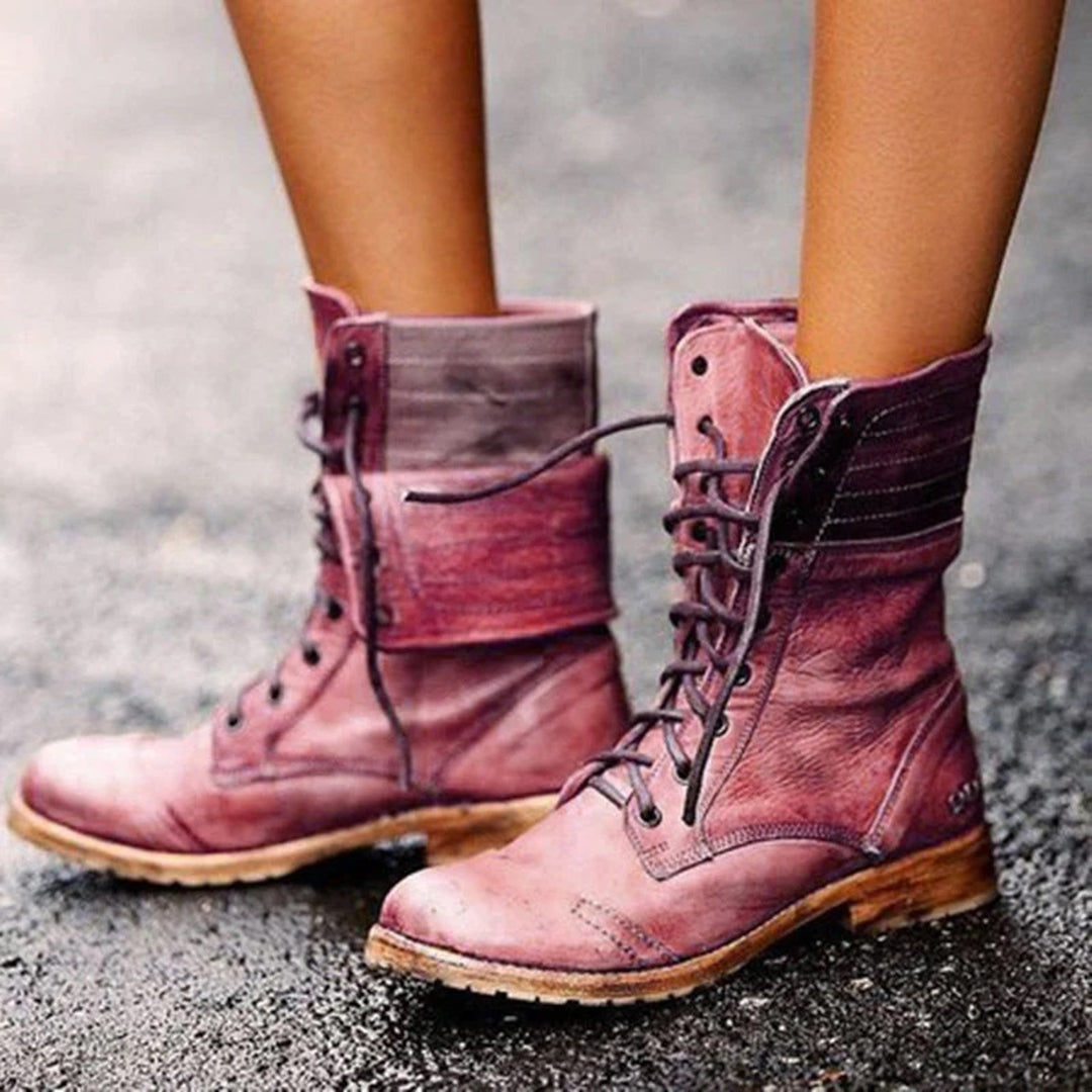 Klassieke dames vintage veterschoenen 'Elise' van kunstleer. Comfortabele schoenen met tijdloze stijl voor elke outfit.