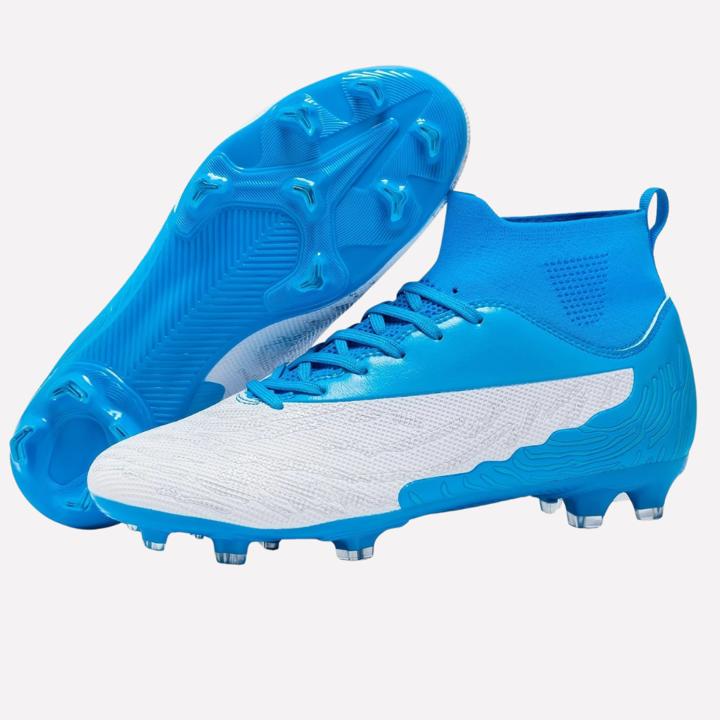 Dynamische heren voetbalschoenen (Type New5) met hoge enkel & optimale grip; dé voetbaluitrusting voor prestaties.