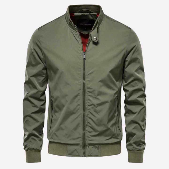Modieuze casual heren lentejas van ademend polyester, comfortabel en veelzijdig voor dagelijks gebruik.