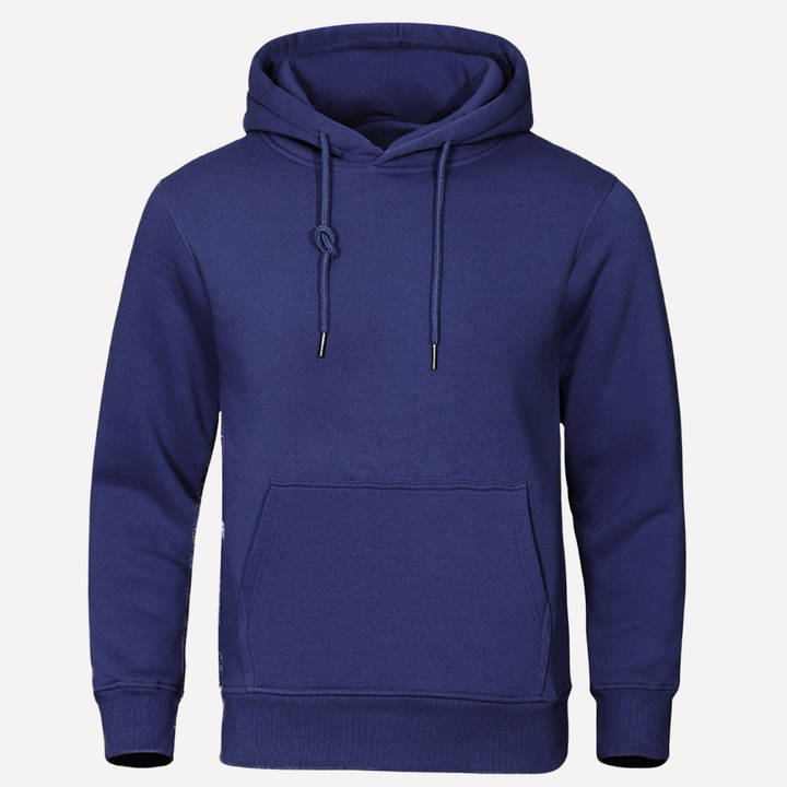 Veelzijdige heren pullover, comfortabel en casual, met handige kangoeroezak.