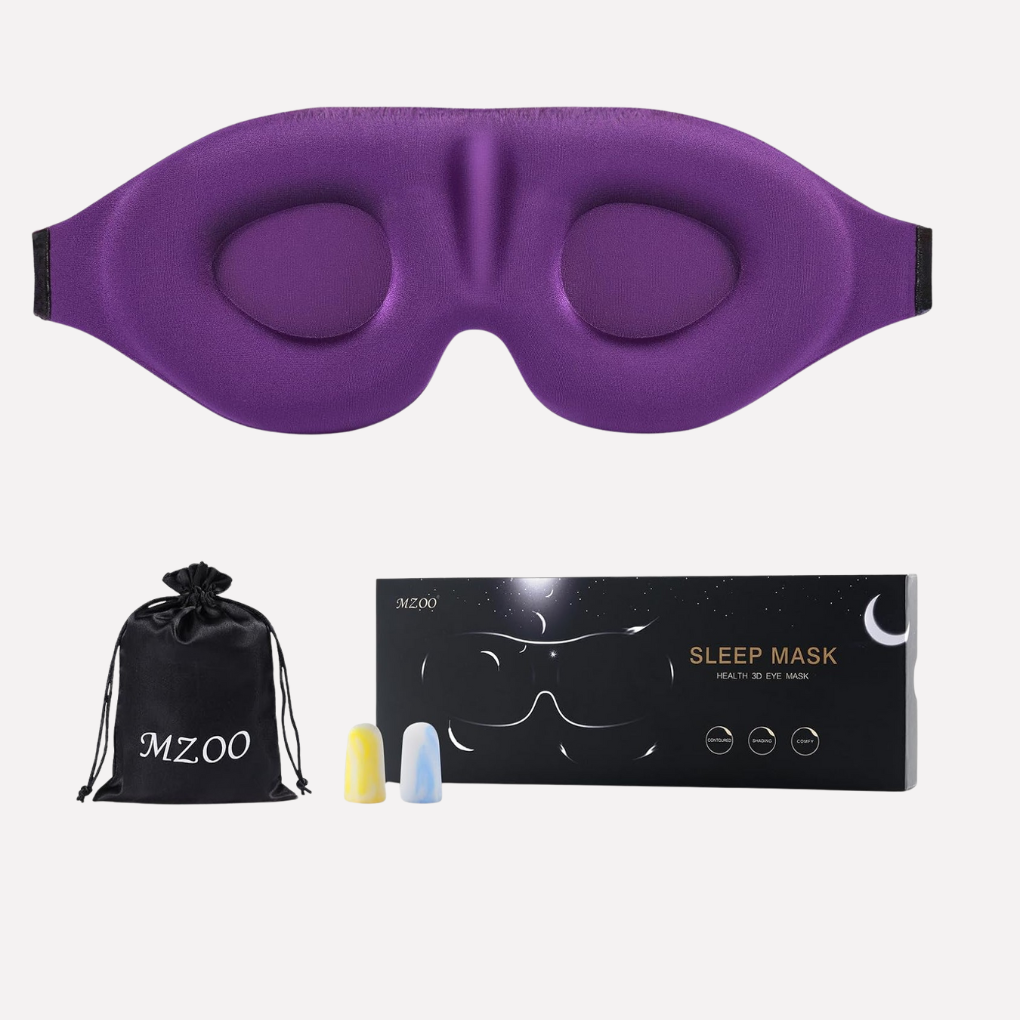 Zacht geheugenfoam slaapmasker, perfect voor een dutje, reizen of dagelijkse diepe nachtrust. Unisex.