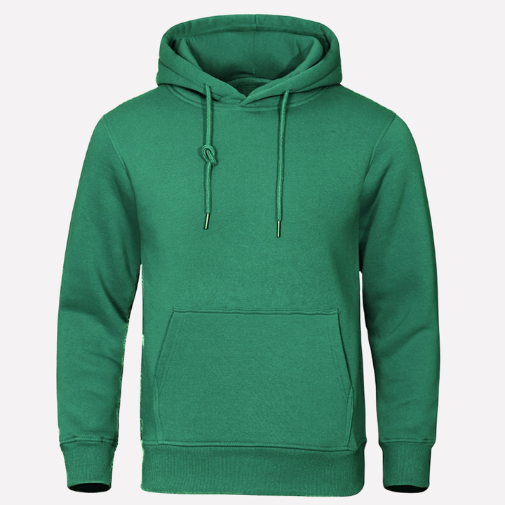 Praktische heren pullover met kangoeroezak en capuchon, voor stijl en gemak.