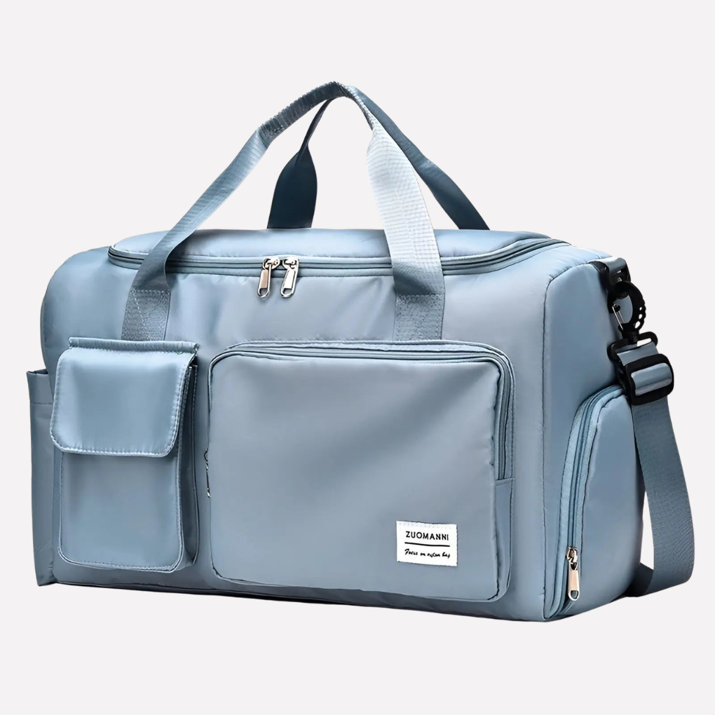 Unisex reistas met schouderband. Ruime en duurzame duffelbag, perfect voor weekendjes weg.