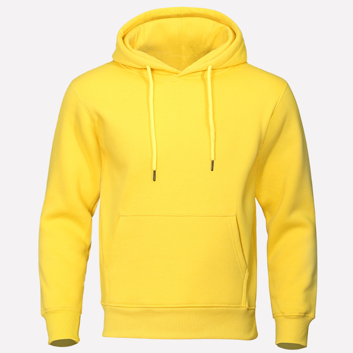 Deze casual heren hoodie met kangoeroezak is ideaal voor elk moment.