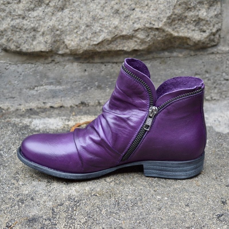 Casual dames enkelboots met duurzame stevige zool, essentieel voor comfort en mode in de herfst.