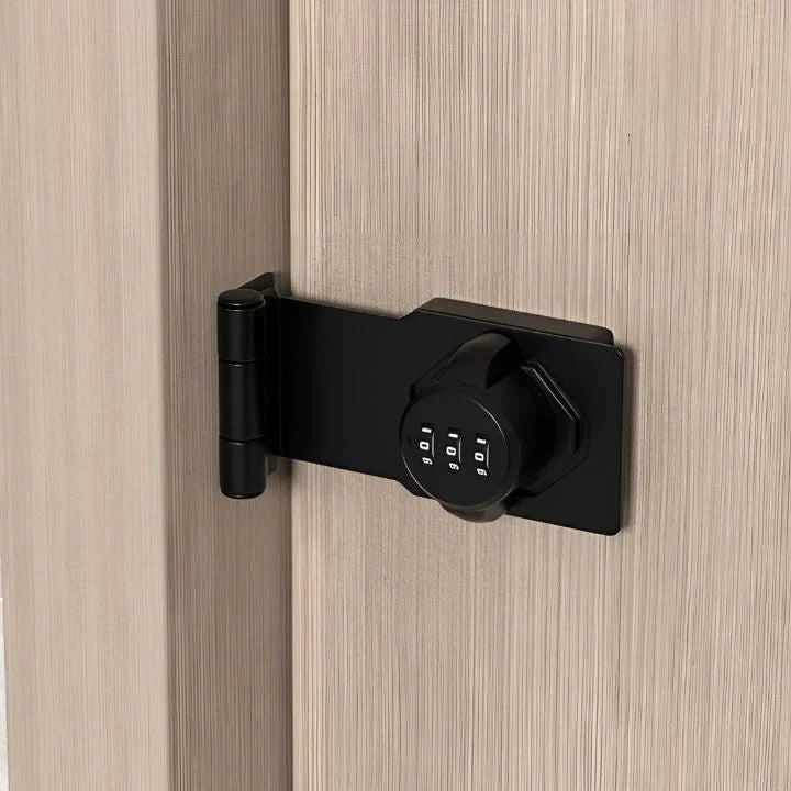 Sleutelloos combinatieslot voor kasten & laden. Zwart metalen cijferslot, biedt veilige beveiliging voor thuis of kantoor.