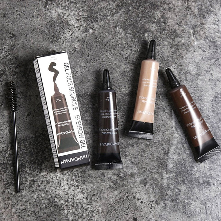 Chocolade Handayan wenkbrauwcrème voor volle, perfecte wenkbrauwen. Oogmake-up.