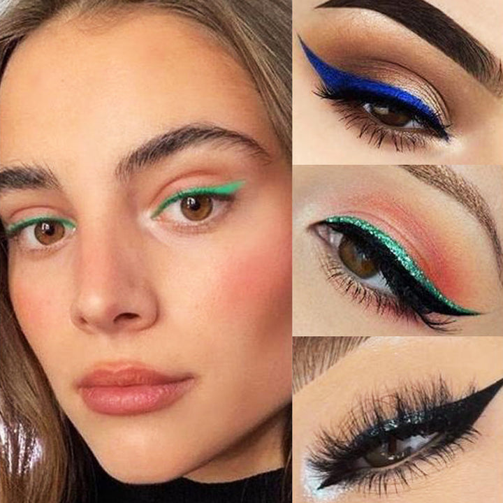 Snel aan te brengen eyeliner stickers voor een vlekkeloze cat-eye make-up, ideaal voor dames.