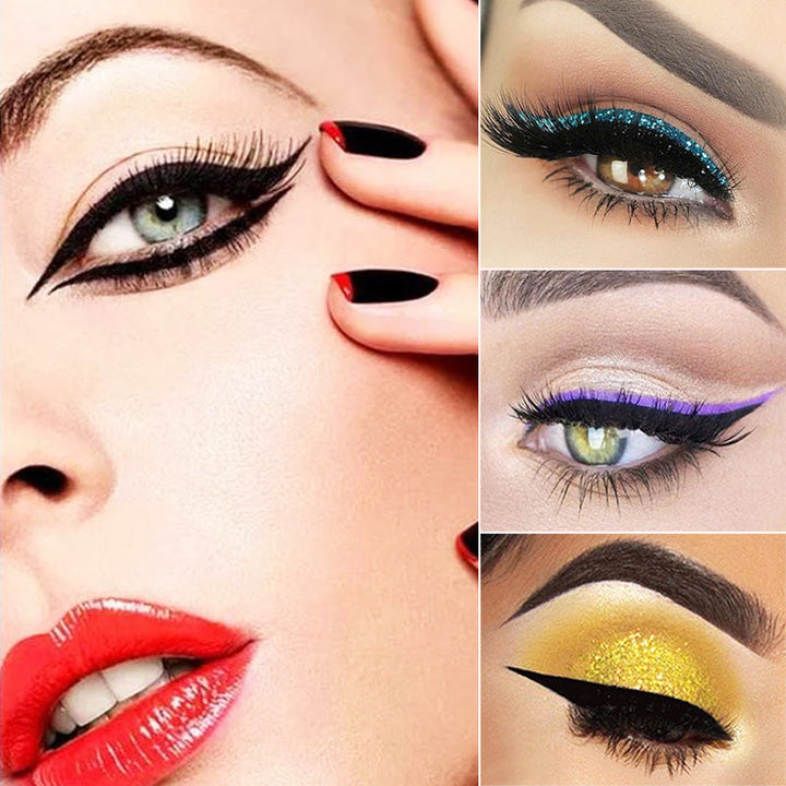 Waterproof eyeliner stickers voor een langhoudende cat-eye look; perfecte dames oogmake-up.