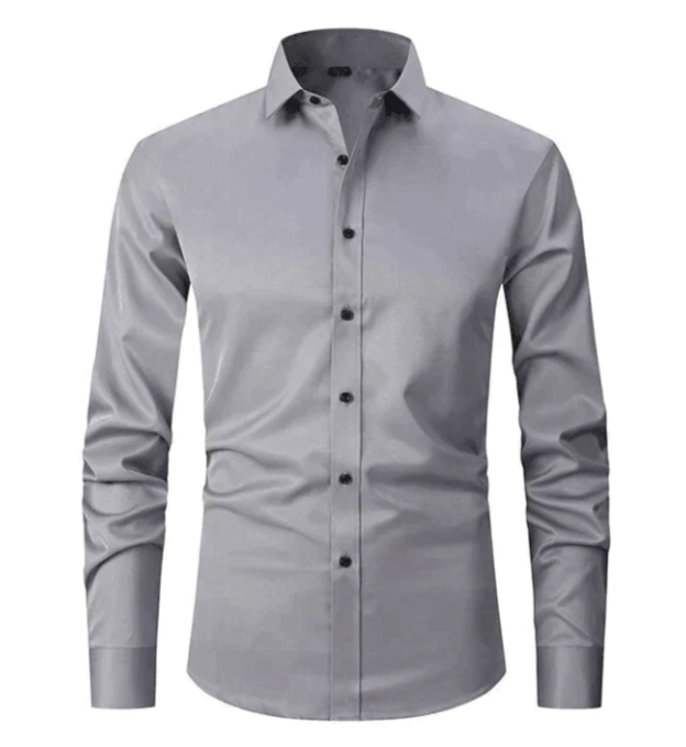 Veelzijdig heren stretch overhemd, eenvoudig te combineren voor een zakelijke of casual, comfortabele look.