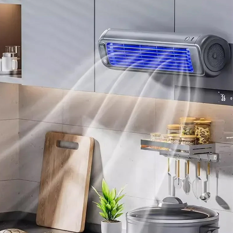 Ultieme zomer verkoeling met deze draadloze, draagbare luchtkoeler. Compacte mobiele airco voor elk moment, overal.